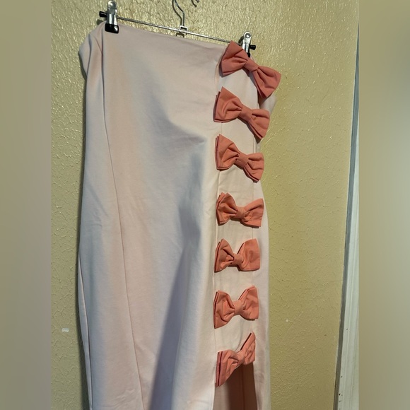 BHLDN Lia Strapless Bow‎ Midi Dress Size Large Anthropologie - Picture 10 of 13